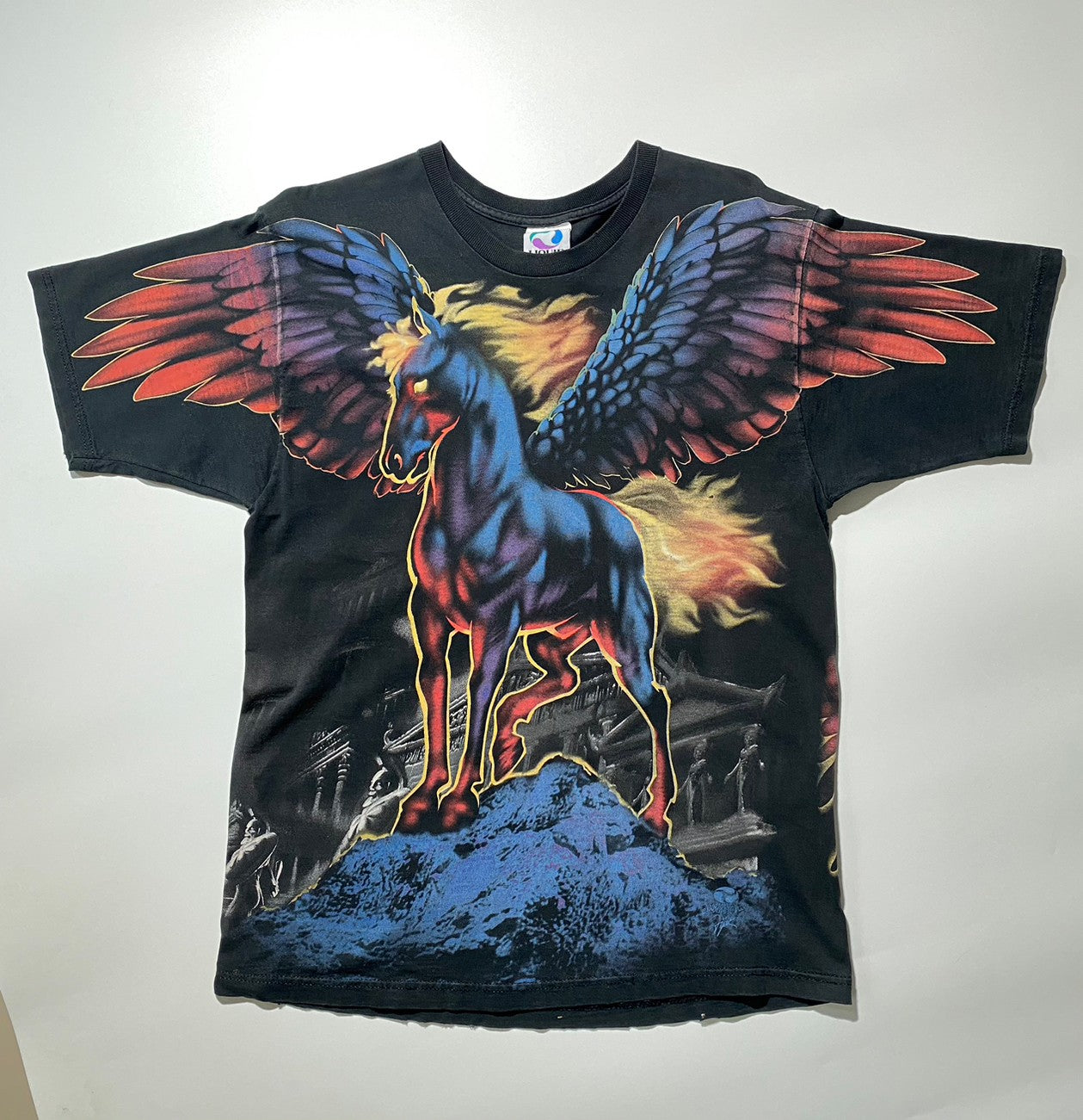 Vintage 90s Liquidblue Pegasus AOP T-shirt